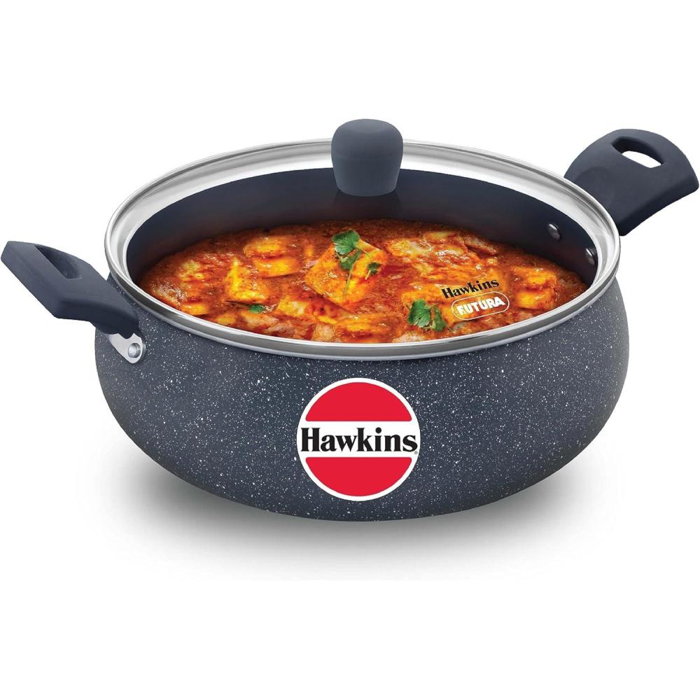 image:imageHawkins Ceramic Nonstick Handi 5 Litre Induction Biryani Pot Granite Casserole ICH50G