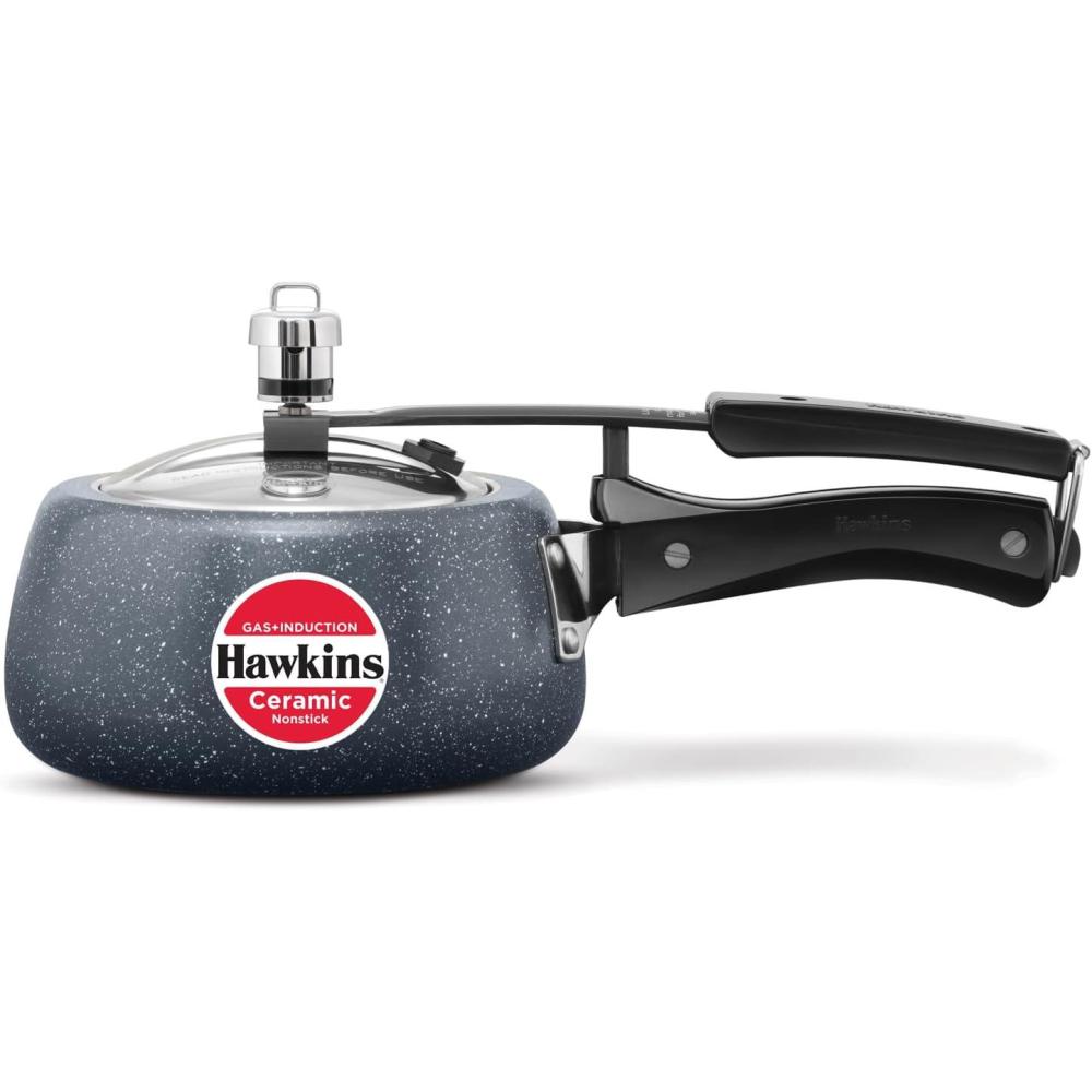image:imageHawkins Ceramic Nonstick Pressure Cooker Induction Inner Lid Cooker Granite Contura shaped Cooker Best Cooker Blue ICC15 15 Litre16 Quarts