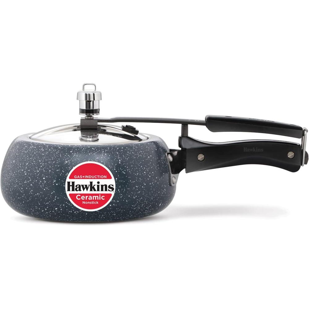 image:imageHawkins Ceramic Nonstick Pressure Cooker Induction Inner Lid Cooker Granite Contura shaped Cooker Best Cooker Blue ICC20 2 Litre