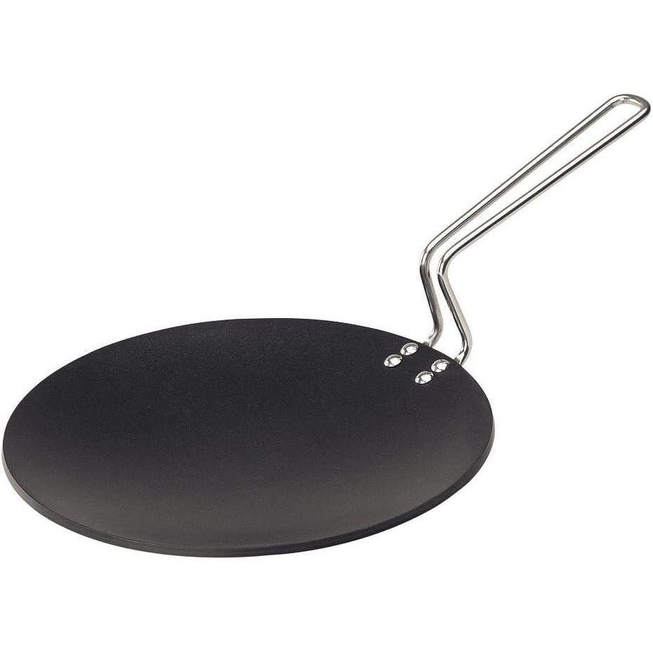 image:imageHawkins Futura 26 cm Tava Non Stick Tawa with Stainless Steel Handle Black NT2610 Inch 488mm Thick