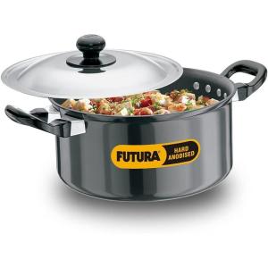 image:imageFUTURA Hard Anodised Stewpot 5 LITER Black24 Quarts