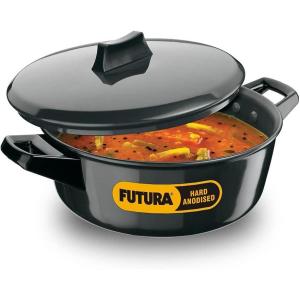 image:imageFutura Induction Hard Anodised Cook and Serve StewpotBowl with Induction Base and Lid 3 L Small Black