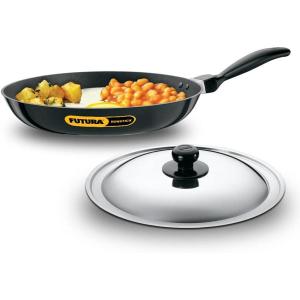 image:imageFutura Non Stick 12Inch Indian Frying Pan with Stainless Steel Lid 325mm