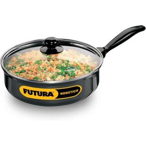 image:imageFutura Non Stick 95Inch Saut Pan with Glass Lid 325Liter