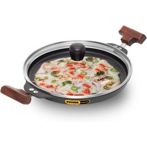 image:imageHAWKINS Futura 24 cm Uttapam Pan Pancake Tava Non Stick Uttapa Tawa Pancake Pan Snack Maker Black NUP24G