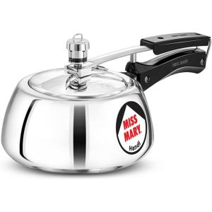 image:imageHawkins 2 Litre Miss Mary Handi Pressure Cooker Small Inner Lid Cooker Silver MMH20Aluminium