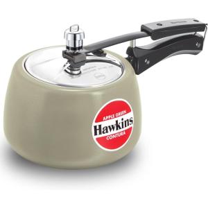 image:imageHawkins 3 Litre Contura Pressure Cooker Ceramic Coated Handi Inner Lid Cooker Tomato Red CTR30Apple Green