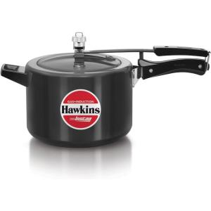 image:imageHawkins 5 Litre Instaa Pressure Cooker Induction Inner Lid Tall Body Hard Anodised Cooker Best Black Cooker Black IIH50