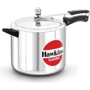 image:imageHawkins Aluminium 8 Litre Classic Pressure Cooker Tall Design Inner Lid Cooker Big Cooker Silver Cl8T106 Quarts