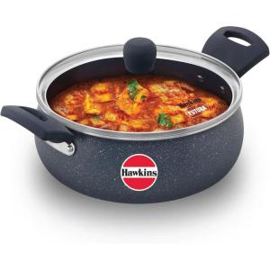 image:imageHawkins Ceramic Nonstick Handi with Glass Lid 3 Litre Induction Biryani Pot Granite Casserole ICH30G