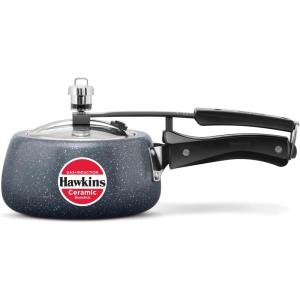 image:imageHawkins Ceramic Nonstick Pressure Cooker Induction Inner Lid Cooker Granite Contura shaped Cooker Best Cooker Blue ICC15 15 Litre16 Quarts