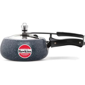 image:imageHawkins Ceramic Nonstick Pressure Cooker Induction Inner Lid Cooker Granite Contura shaped Cooker Best Cooker Blue ICC20 2 Litre