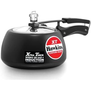 image:imageHawkins Contura Hard Anodized Induction Compatible Extra Thick Base Pressure Cooker Black 3LBlack