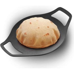 image:imageHawkins Futura 24 cm Cast Iron Tava Cast Iron Tawa for Roti Cast Iron Cookware for Kitchen Black CIT24