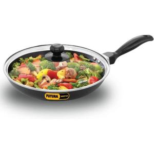 image:imageHawkins Futura 26 cm Frying Pan Nonstick Fry Pan with Glass Lid Induction Non Stick Pan Black INF26G