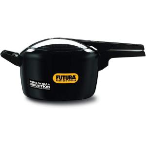 image:imageHawkins Futura 5 Litre Pressure Cooker Hard Anodised Inner Lid Pressure Cooker Induction Cooker Pan Cooker Black IFP5053 Quarts