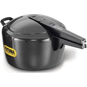 image:imageHawkins Futura 9 Litre Pressure Cooker Hard Anodised Pressure Cooker Big Cooker Black FP9074 Quarts