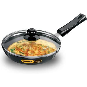 image:imageHawkins Futura Hard Anodised Frying Pan With Glass Lid 22cm Black