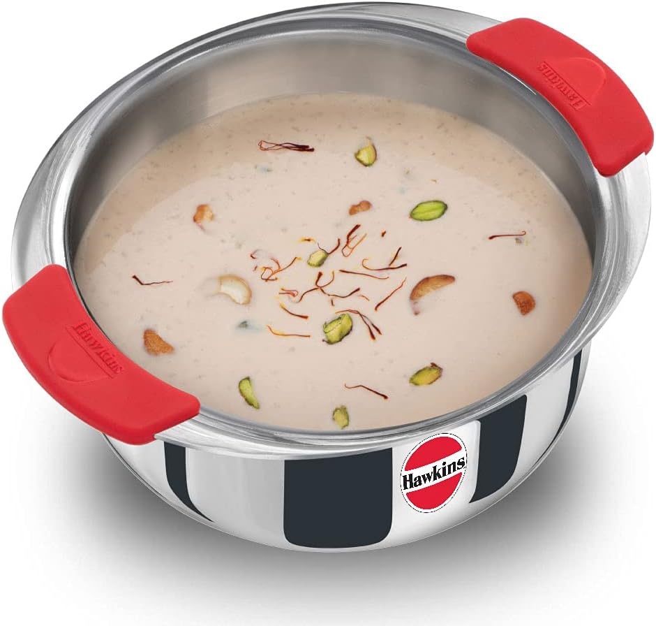 image:imageHawkins 2 Litre Metro Patila Triply Stainless Steel Tope Induction Bhagona Tapeli Silver SSP20Silver