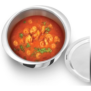 image:imageHAWKINS 3 Litre Metro Patila Triply Stainless Steel Tope with Stainless Steel Lid Induction Bhagona Tapeli Silver SSP30S