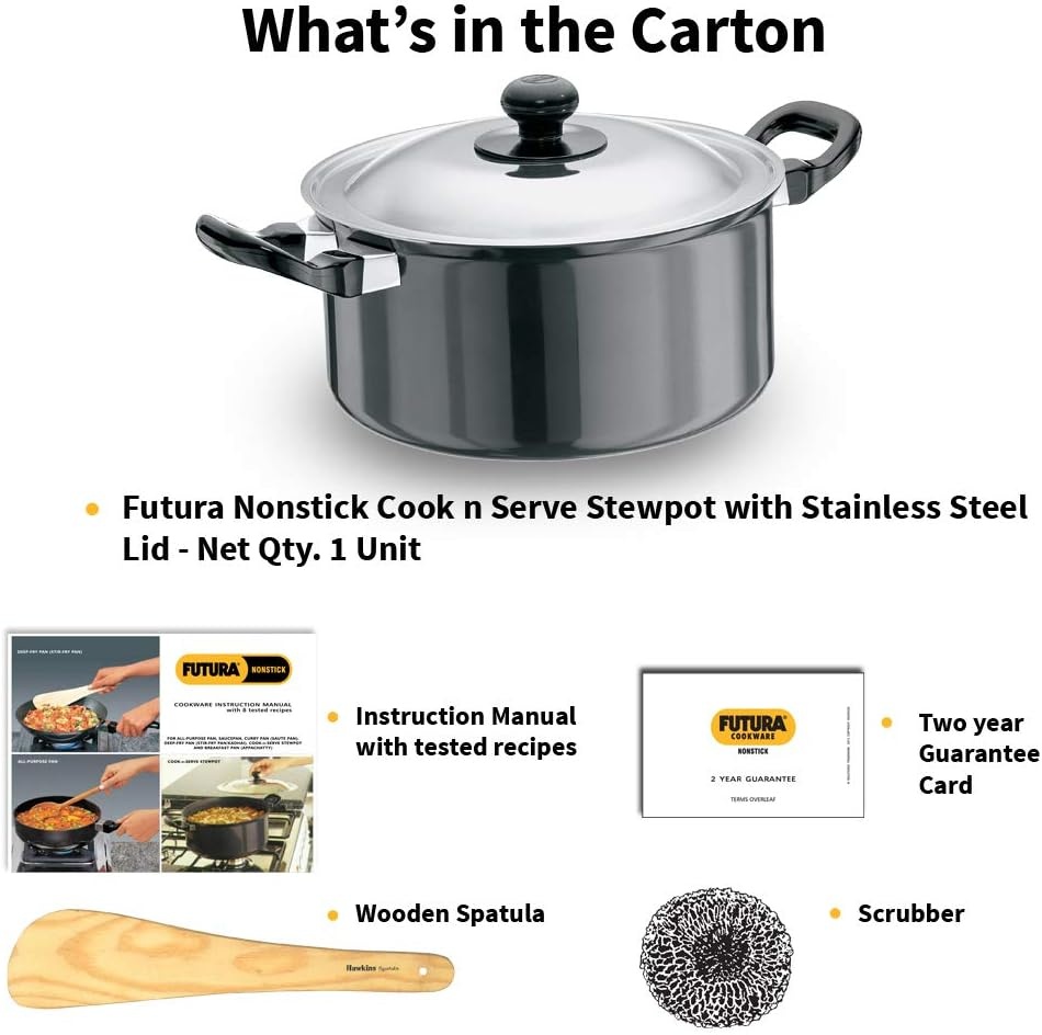 image:imageFutura Induction Future Nonstick Induction Base Stewpot with Steel Lid 3 L Small Black