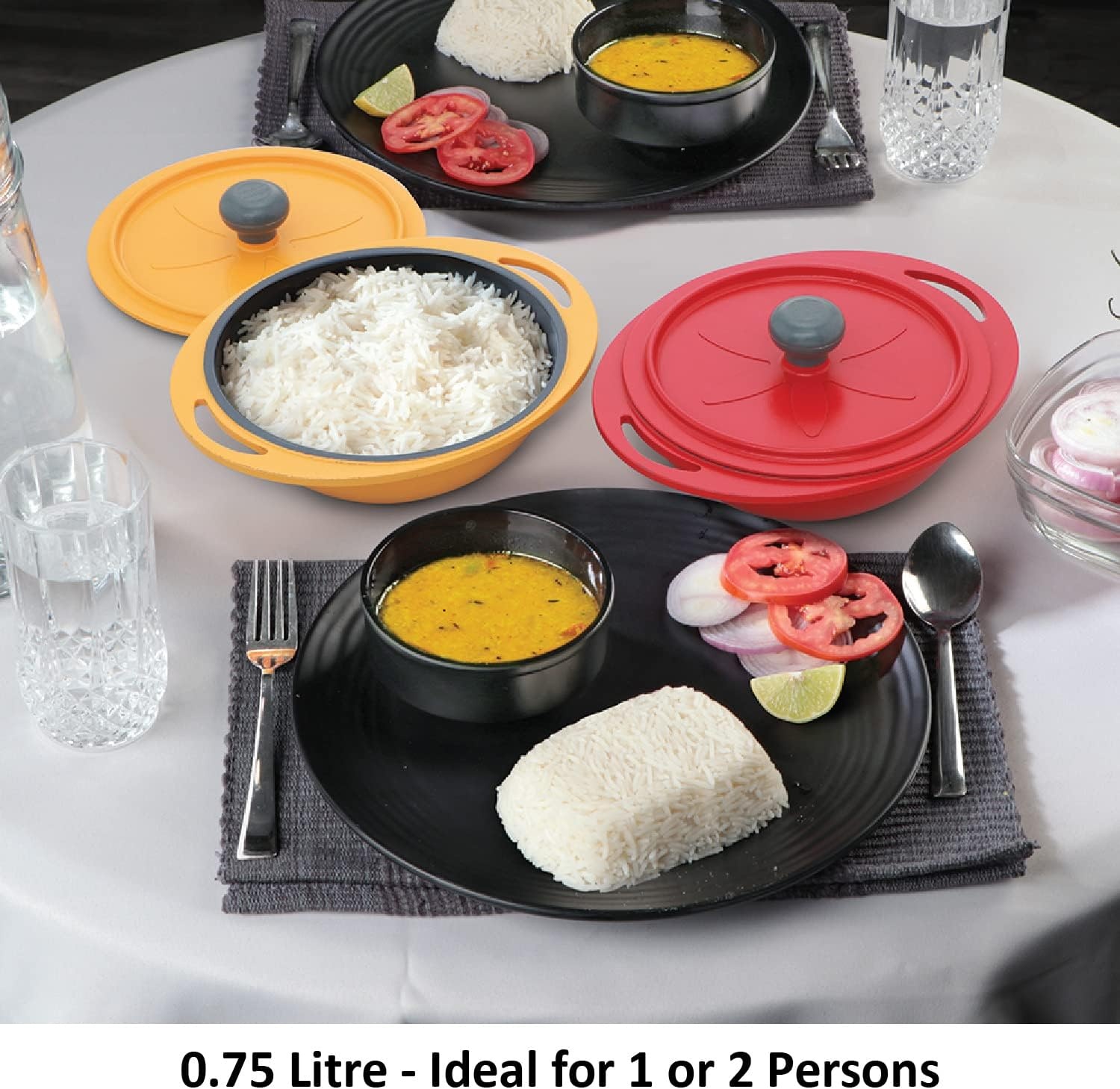 image:imageHAWKINS 075 Litre Mini Casserole with Lid Round Series DieCast pan for Cooking Reheating Serving and Storing Yellow MCRY75