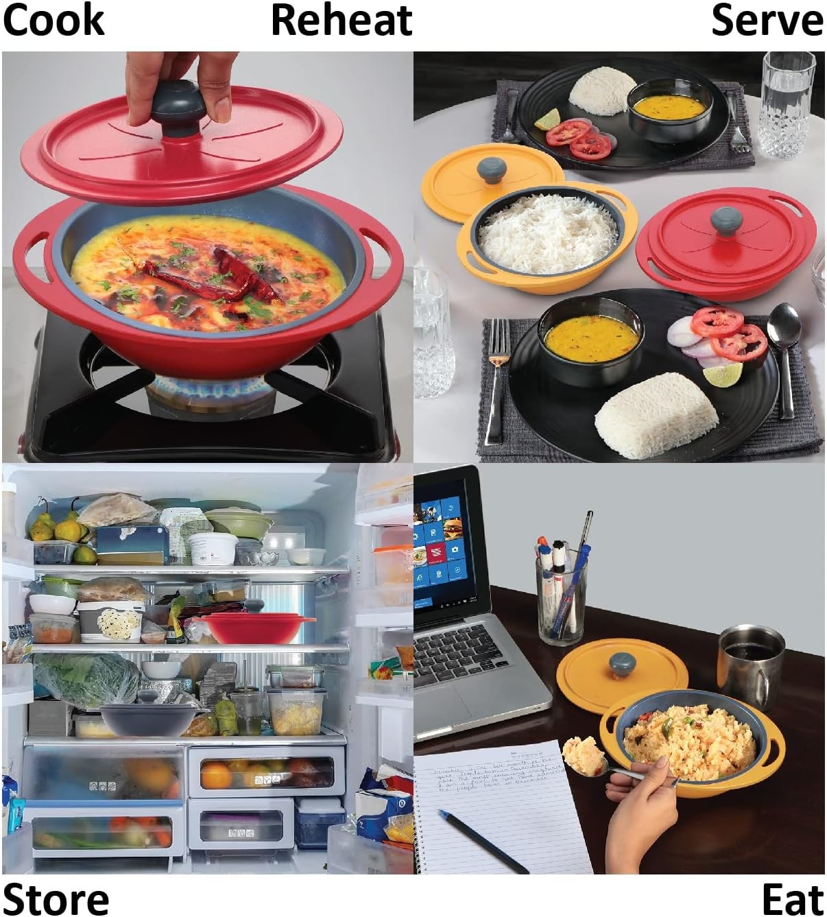 image:imageHAWKINS 075 Litre Mini Casserole with Lid Round Series DieCast pan for Cooking Reheating Serving and Storing Yellow MCRY75
