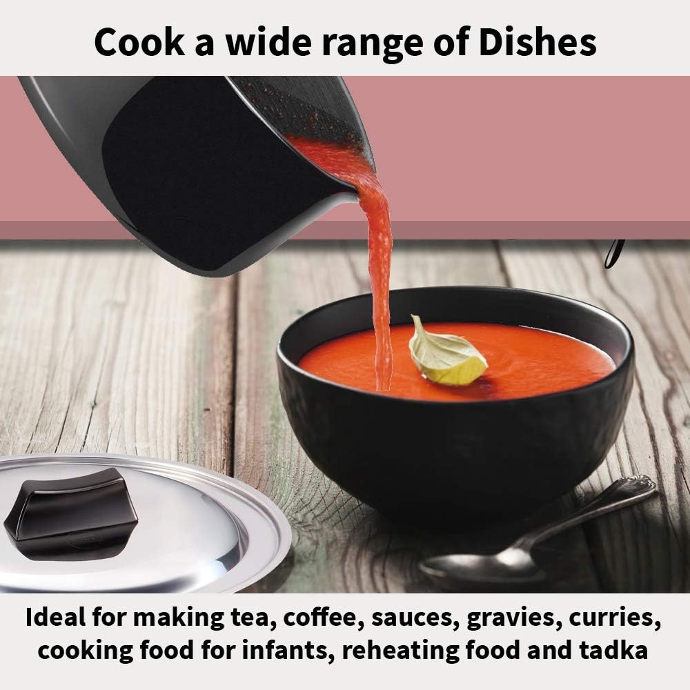 image:imageHawkins Futura 15 Litre Saucepan Hard Anodised Sauce Pan with Stainless Steel Lid Induction Saucepan Small Sauce Pan Black IAS15S