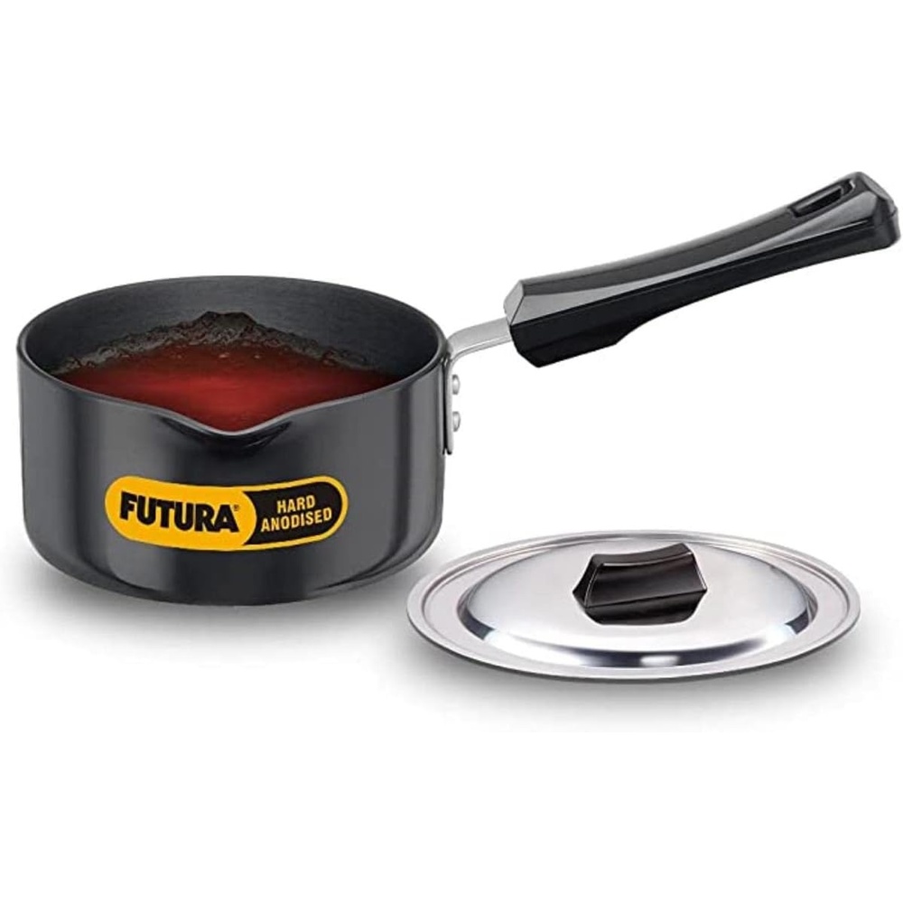 image:imageHawkins HA EzeePour Aluminium Saucepan With Lid 1 ltr Black