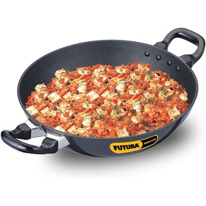 image:imageHAWKINS Futura Deep Fry Pan Non Stick Kadai Round Bottom Kadhai Black NK25 25 Litre
