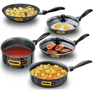 image:imageHAWKINS Futura NonStick Cookware 7 Pieces Set QS5 2 LTR 3 LTR 325 LTR Black NSET4