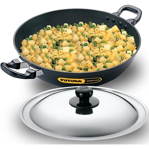 image:imageHAWKINS Futura Nonstick Kadhai 4 L 30 cm 325 mm with SS lid4 Liter
