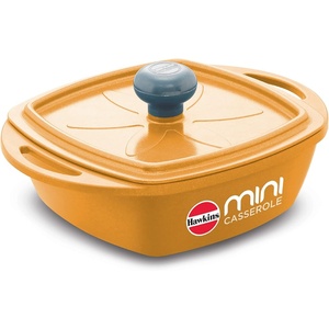 image:imageHawkins 075 Litre Mini Casserole with Lid Square Series DieCast pan for Cooking Reheating Serving and Storing Yellow MCSY75