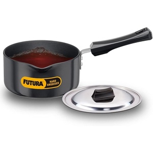 image:imageHawkins Futura 15 Litre Saucepan Hard Anodised Sauce Pan with Stainless Steel Lid Induction Saucepan Small Sauce Pan Black IAS15S